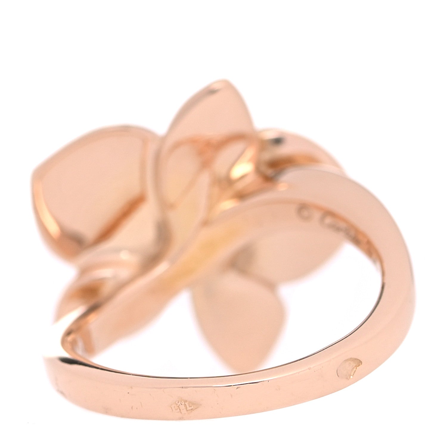 Cartier 18K Pink Gold Diamond Caresse D'Orchidees Par Cartier Ring 48 4.5 4 of 8