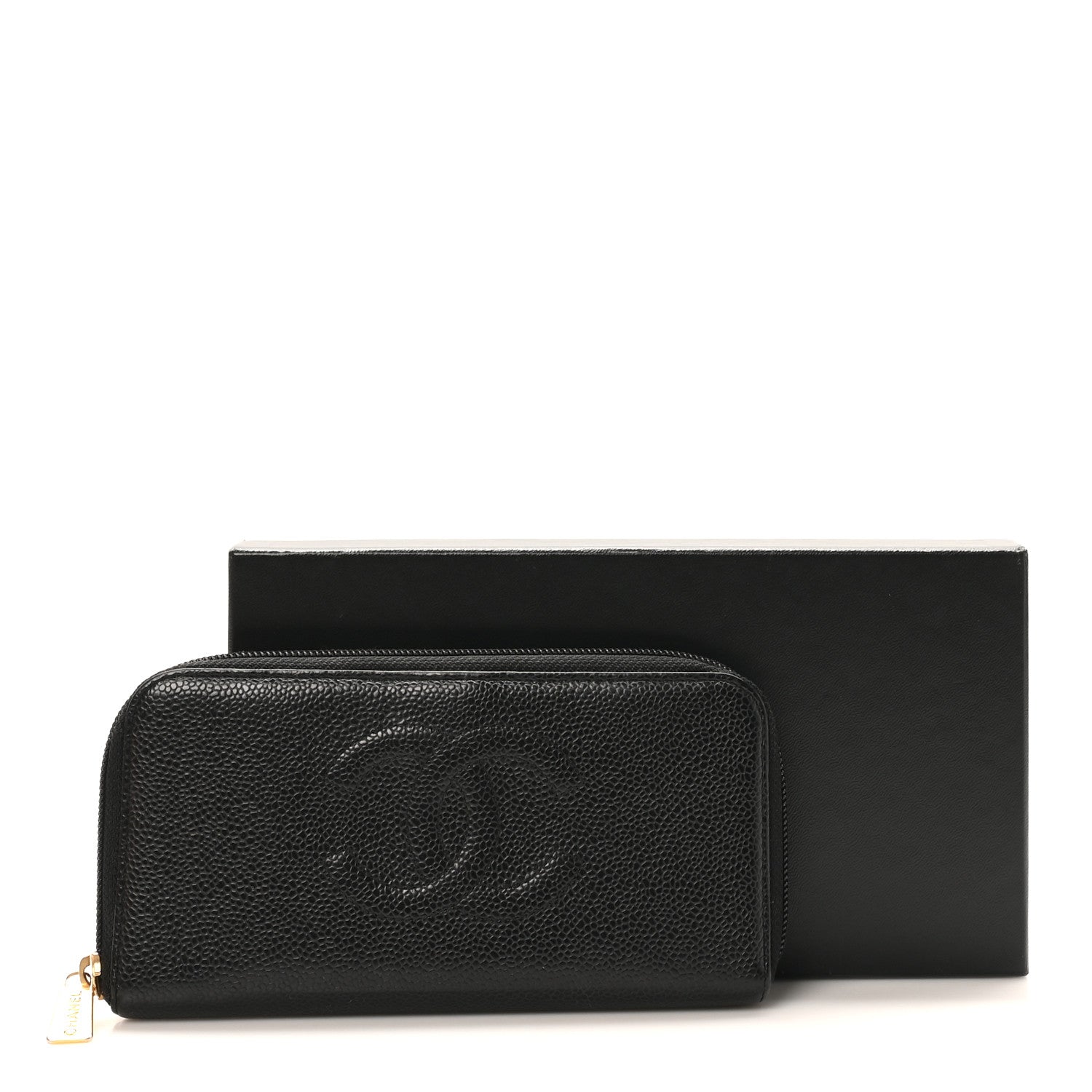 Chanel Caviar CC Timeless Large Zip Around Wallet Black 21 of 21
