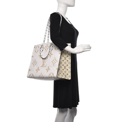 Louis Vuitton Monogram Giant Onthego GM Kaki Beige 3 of 13