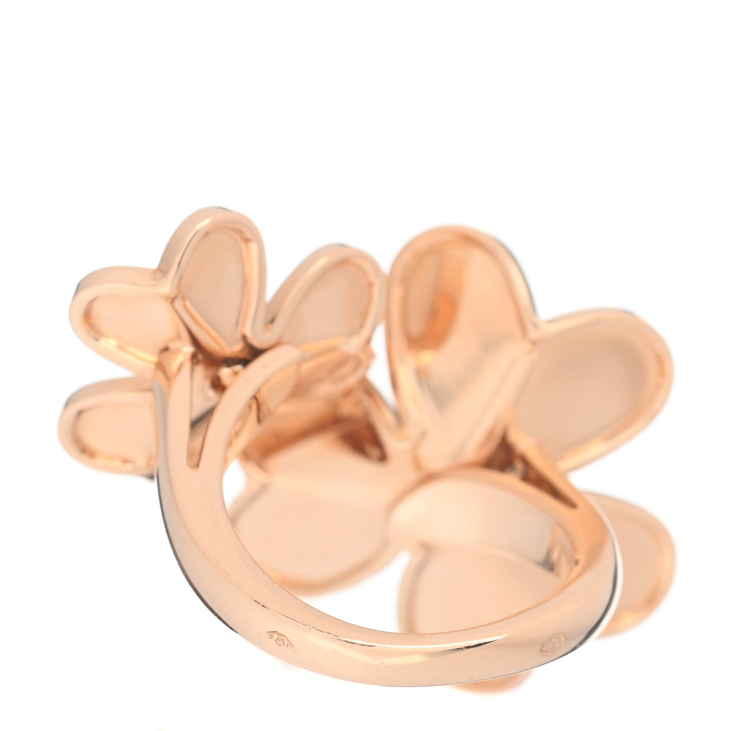 Van Cleef & Arpels 18K Yellow Gold Diamond Frivole Between The Finger Ring 48 4.5 4 of 6