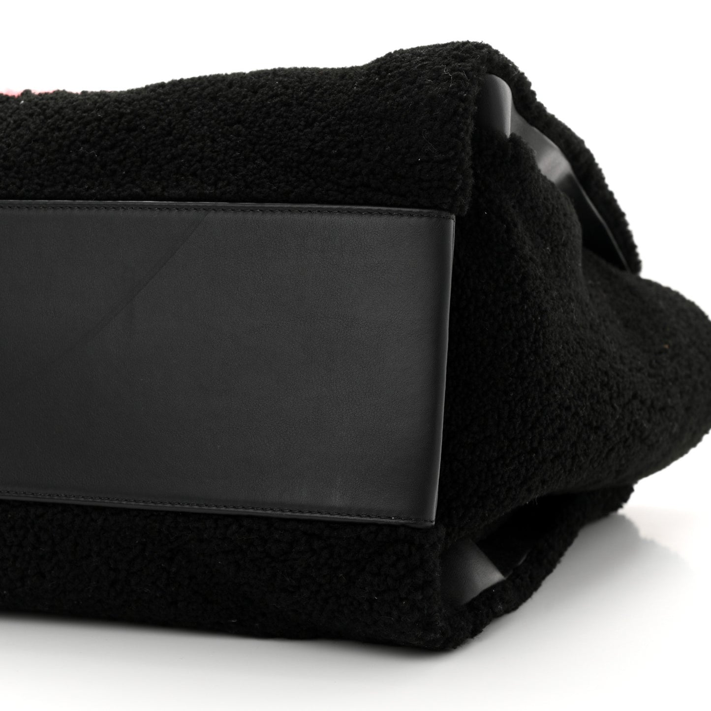Shearling Large Deauville Tote Black