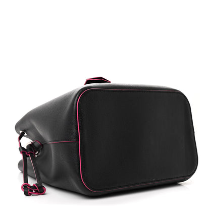 Louis Vuitton Calfskin Lockme Bucket Black 4 of 10