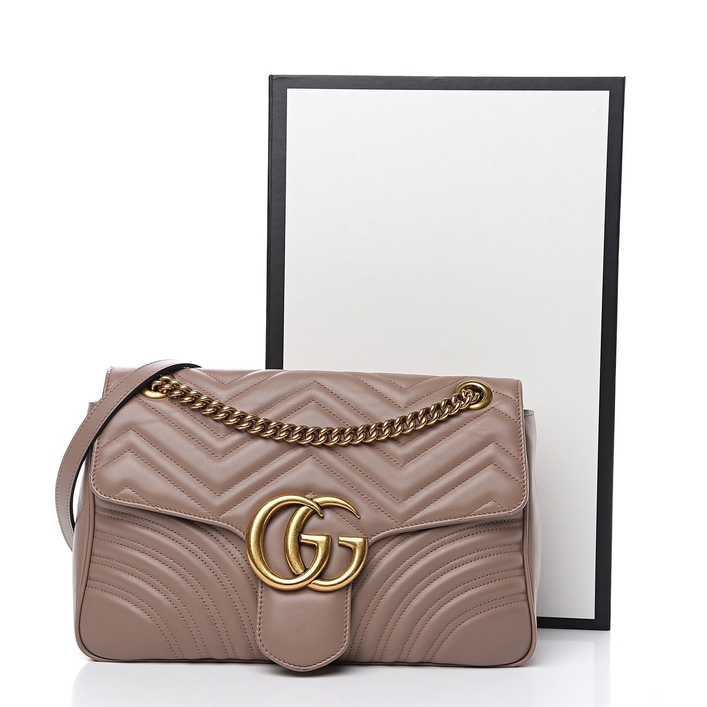 Calfskin Matelasse Medium GG Marmont Shoulder Bag Porcelain Rose