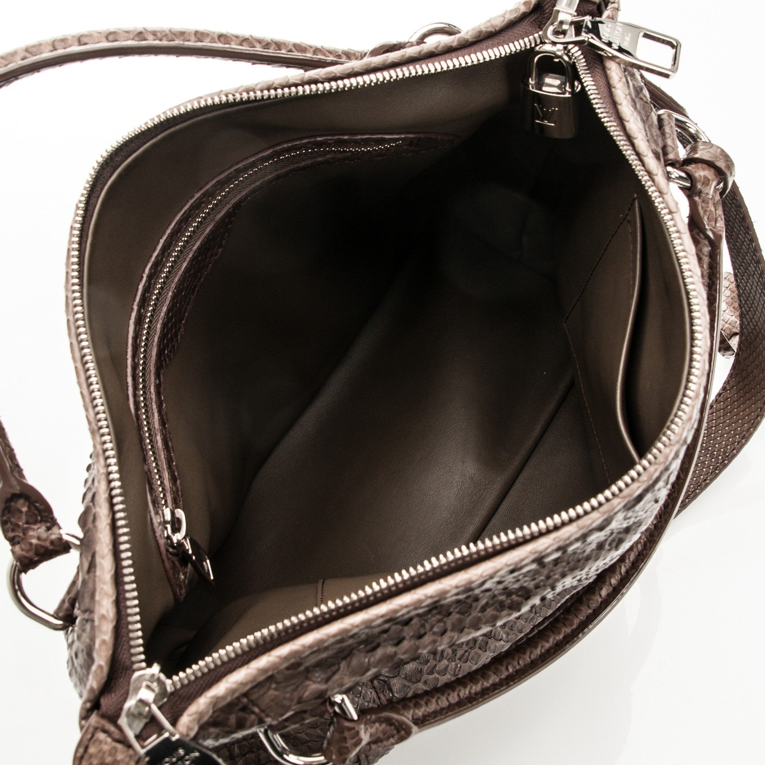 Louis Vuitton Snakeskin Monogram Embossed Ixia PM Gris 5 of 9