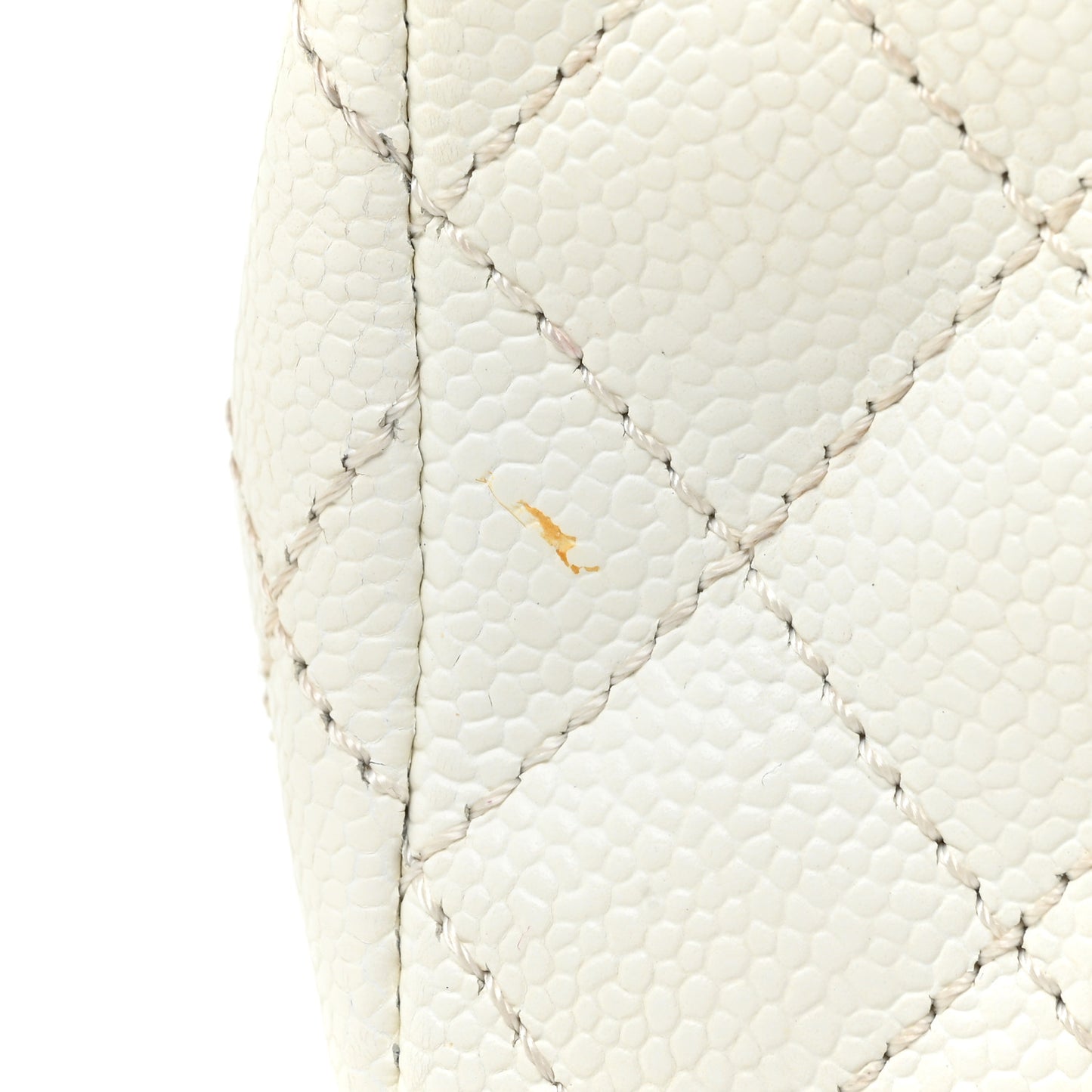 Caviar Quilted East West Flap White