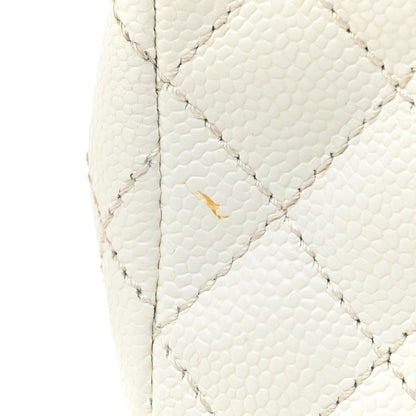 Chanel Caviar Quilted East West Flap White 15 of 19