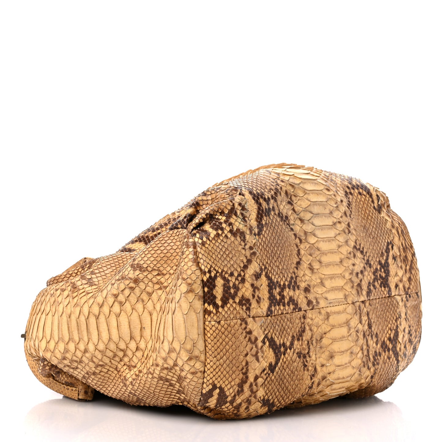 Waxed Snakeskin Duette Shoulder Bag