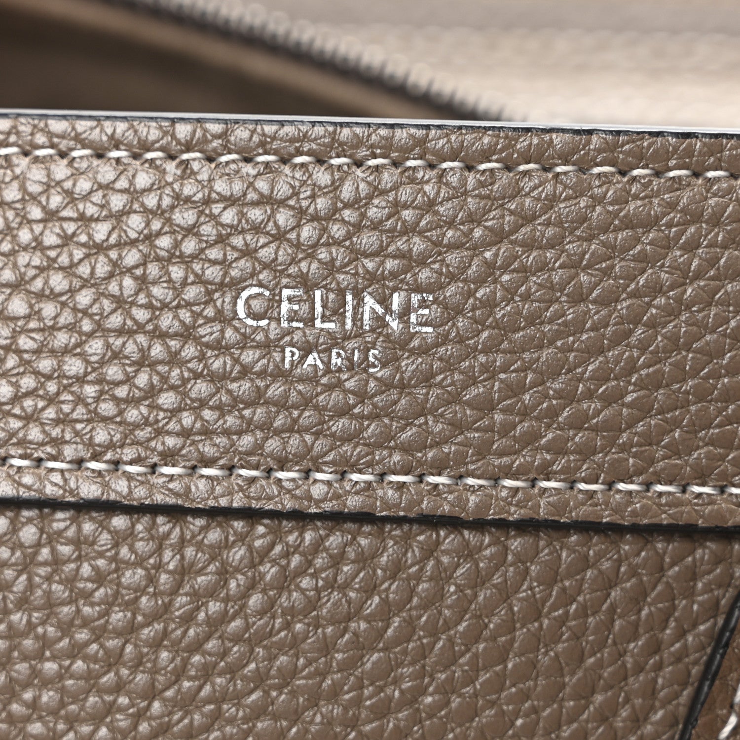 Celine Drummed Calfskin Nano Luggage Souris 6 of 10