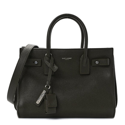Saint Laurent Grained Calfskin Baby Sac De Jour Souple Earth 1 of 13