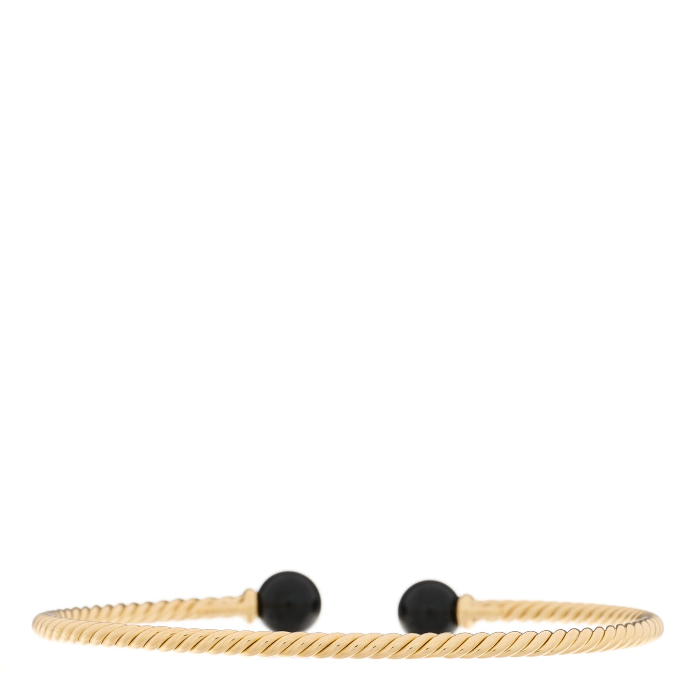18K Yellow Gold Black Onyx 7mm Solari Bracelet