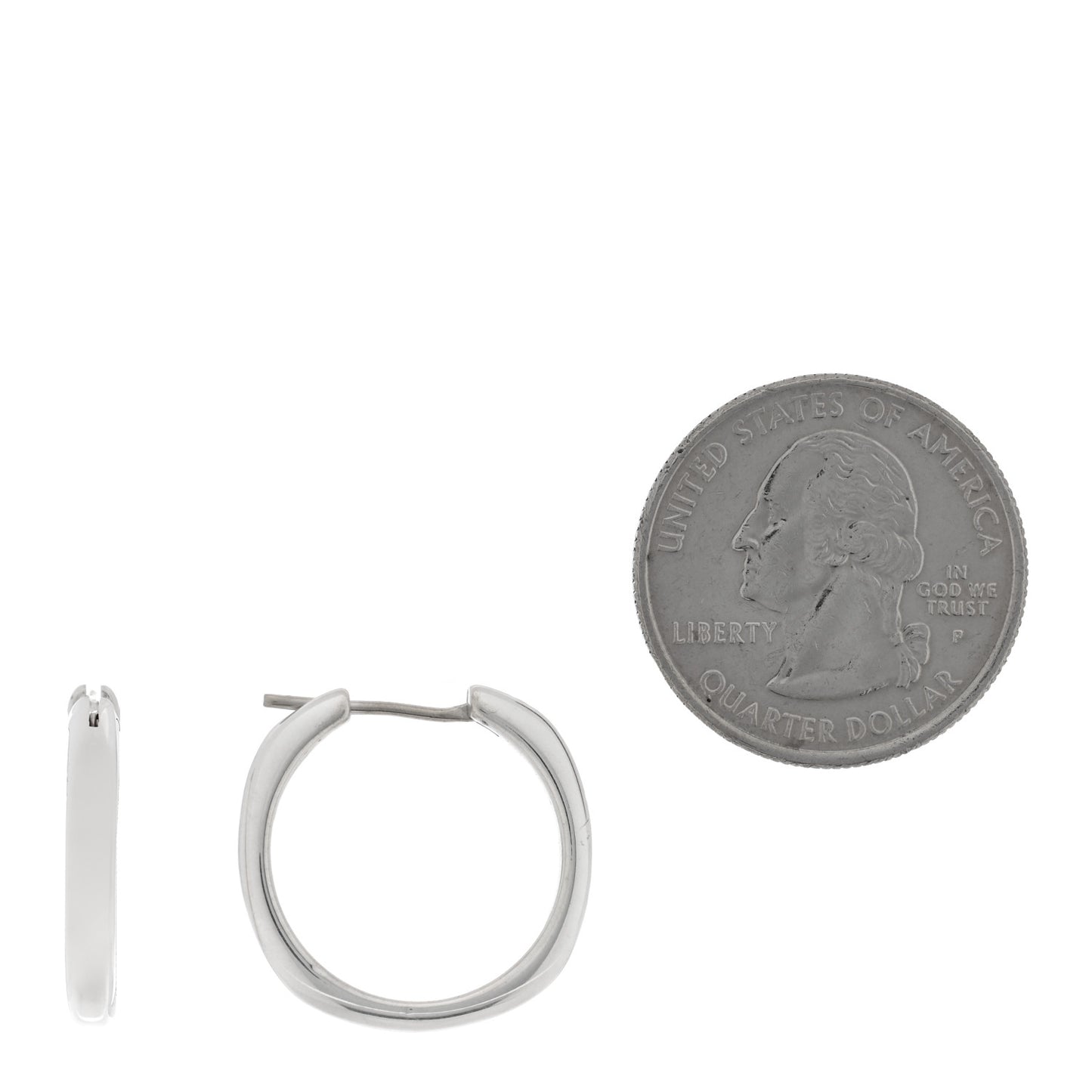 Sterling Silver Square Cushion Hoop Earrings