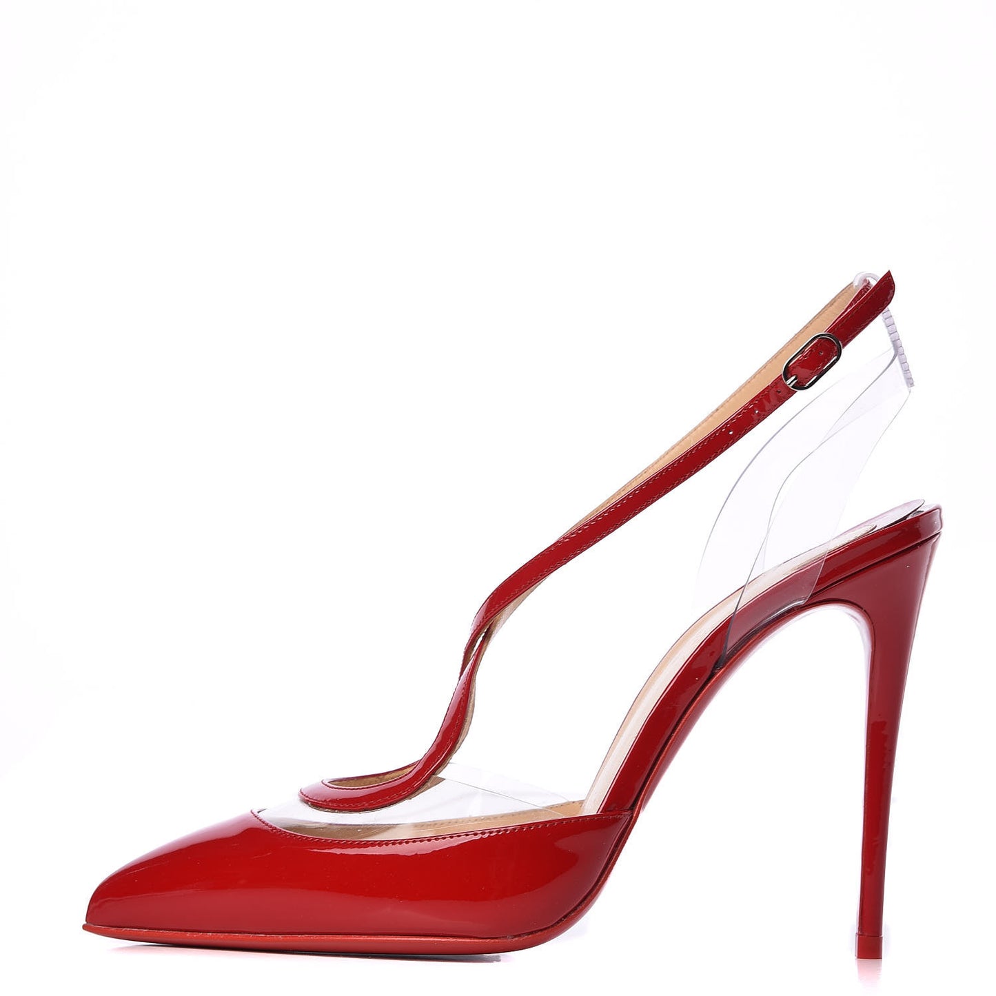 Patent PVC Cupidetta 100 Pumps 36 Loubi Transparent