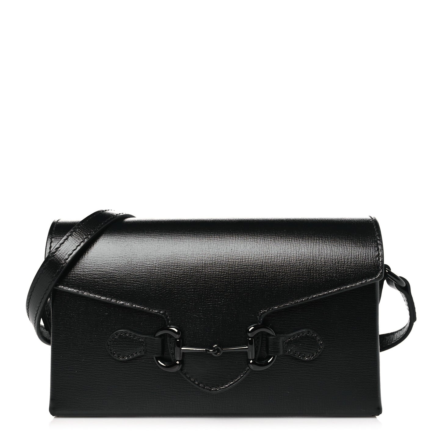 Azalea Calfskin Monochrome Mini Horsebit 1955 Shoulder Bag Black
