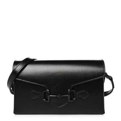Gucci Azalea Calfskin Monochrome Mini Horsebit 1955 Shoulder Bag Black 1 of 11