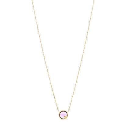 Tiffany 18K Yellow Gold Amethyst Paloma Picasso Olive Leaf Pendant Necklace 1 of 4