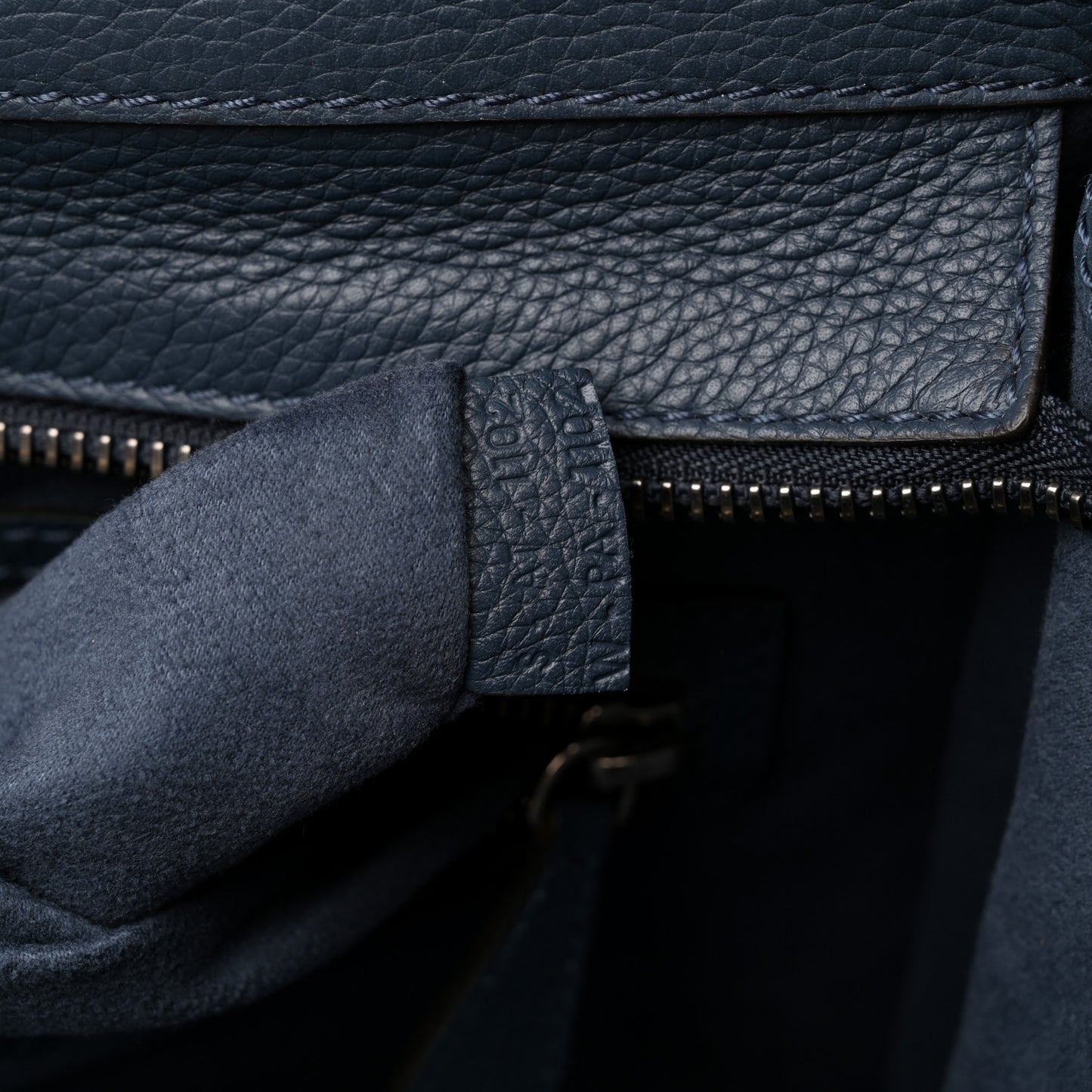 Drummed Calfskin Mini Luggage Blue