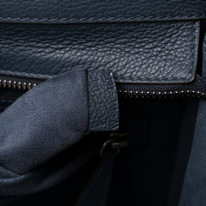 Celine Drummed Calfskin Mini Luggage Blue 6 of 9