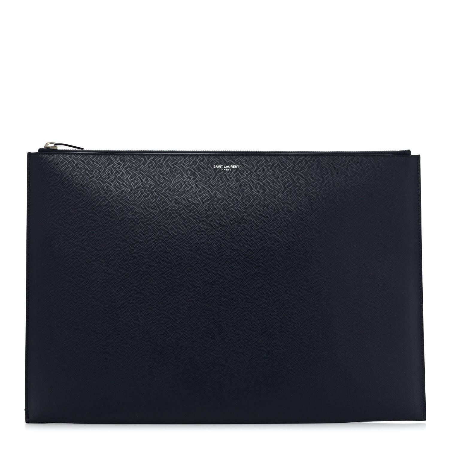 Saint Laurent Grain De Poudre Zipped Document Holder Deep Marine 1 of 7