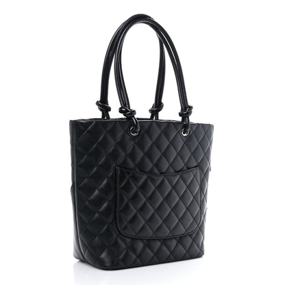 Chanel Calfskin Quilted Medium Cambon Tote Black 2 of 14
