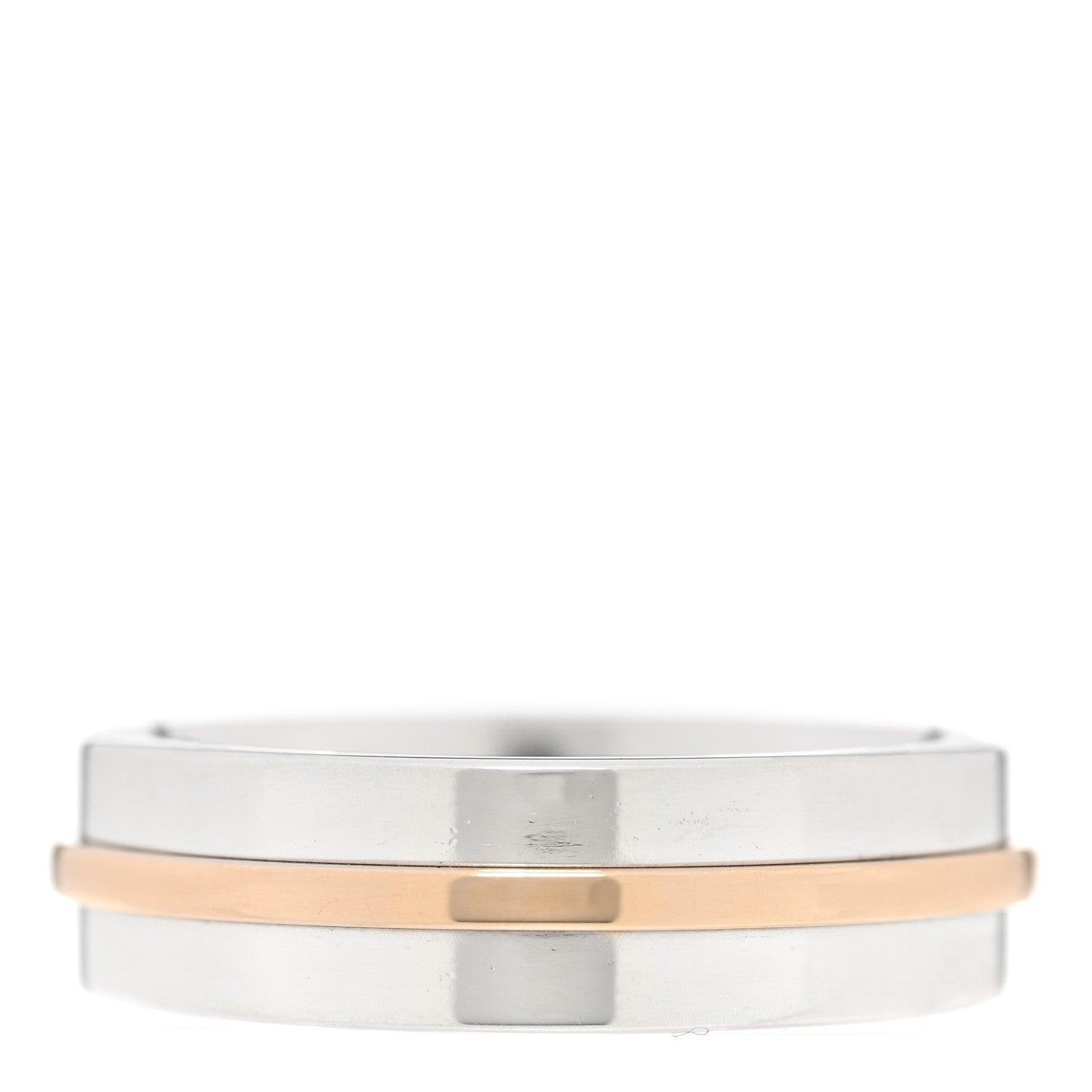 Tiffany Sterling Silver 18K Rose Gold Tiffany T Wide Ring 54 6.75 3 of 4