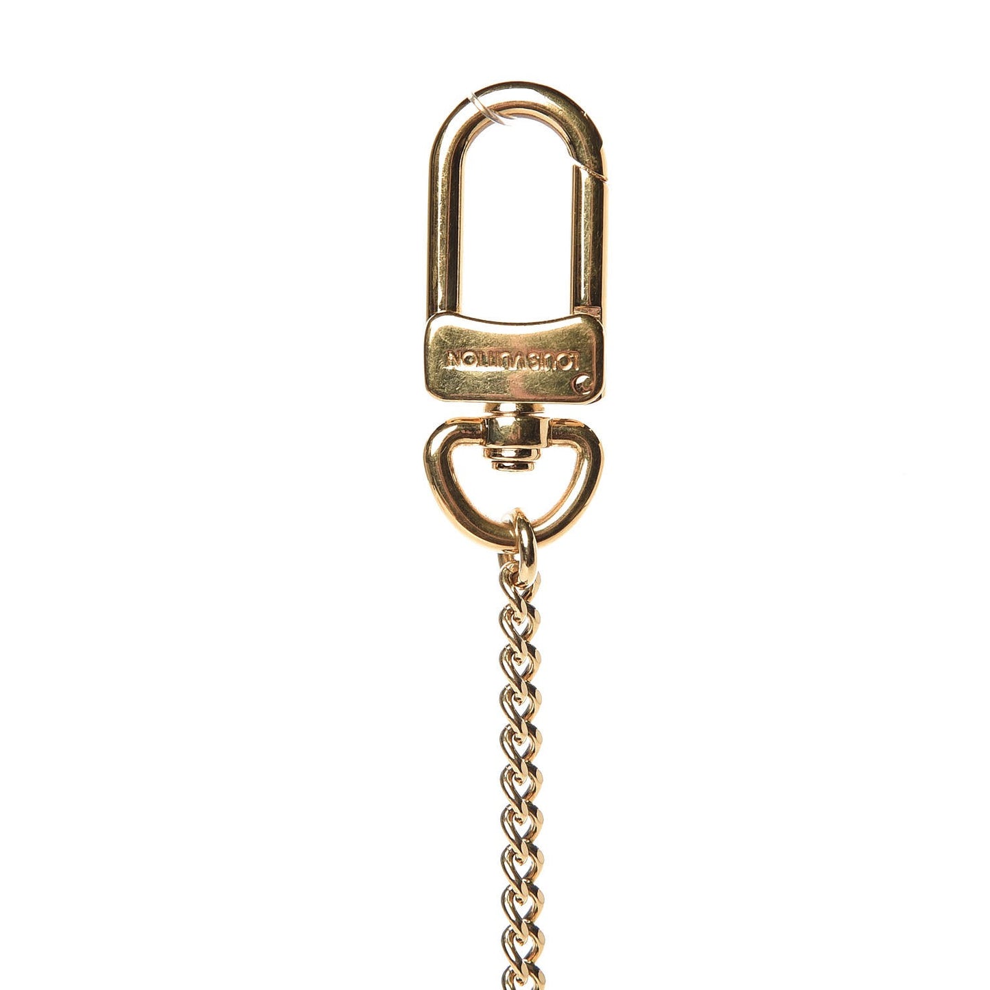 Metal Pochette Extender Key Ring Chain Gold
