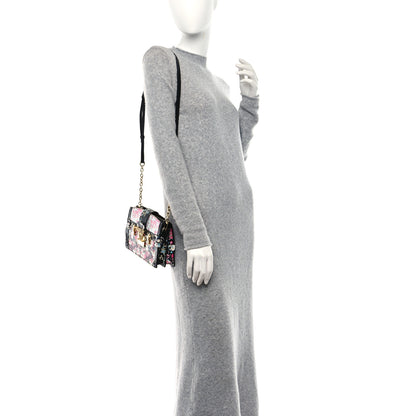 Louis Vuitton Calfskin Liberty Rose Trunk Clutch Black 2 of 10