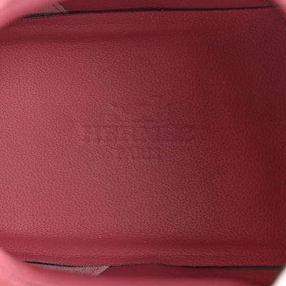 Hermes Suede Goatskin Bouncing Sneakers 38 Rose Aphrodite 7 of 9