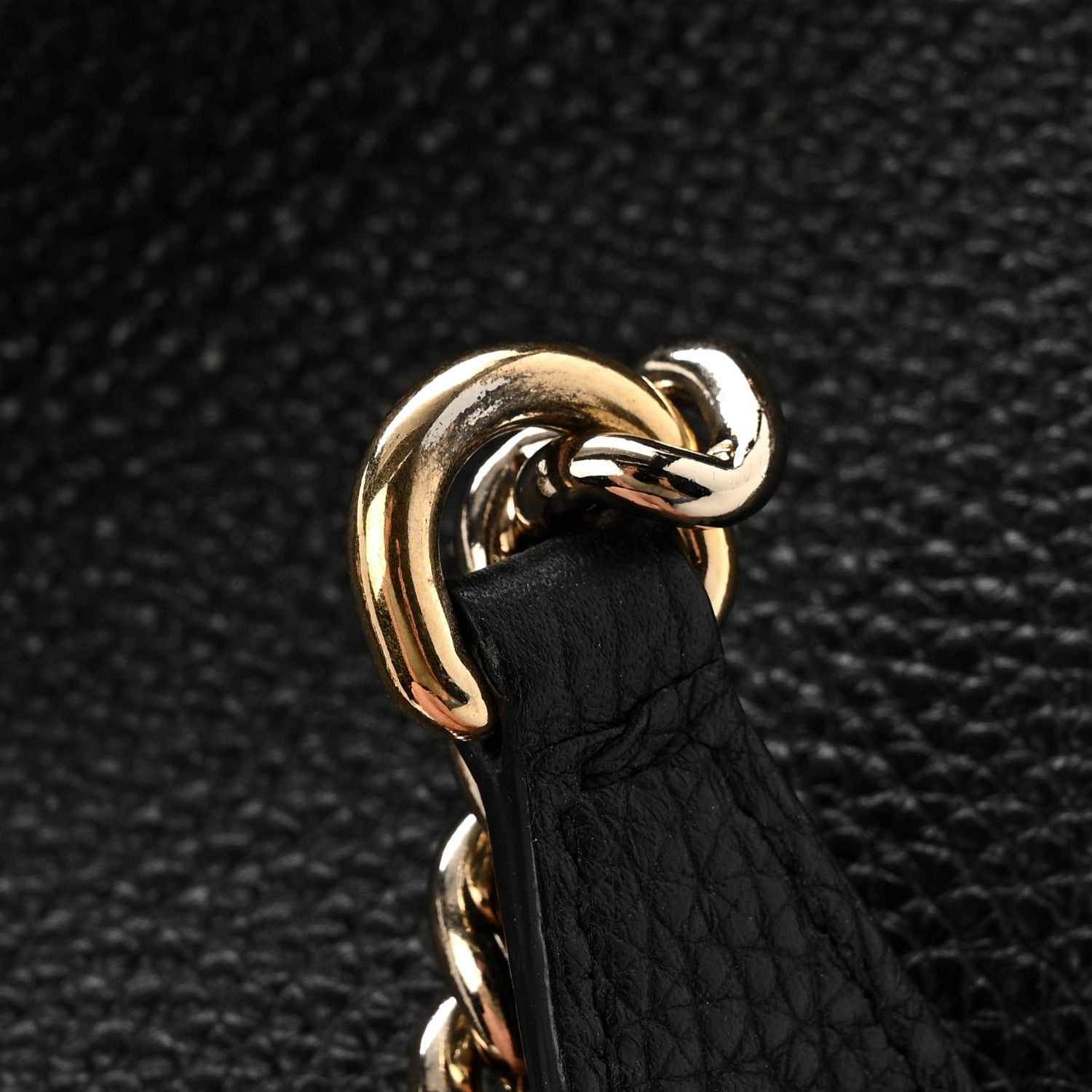 Gucci Pebbled Calfskin Medium Soho Chain Shoulder Bag Black 13 of 13