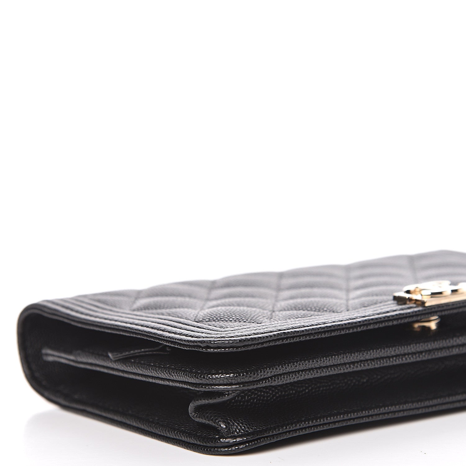 Chanel Caviar Quilted Boy Wallet On Chain WOC Black 9 of 12