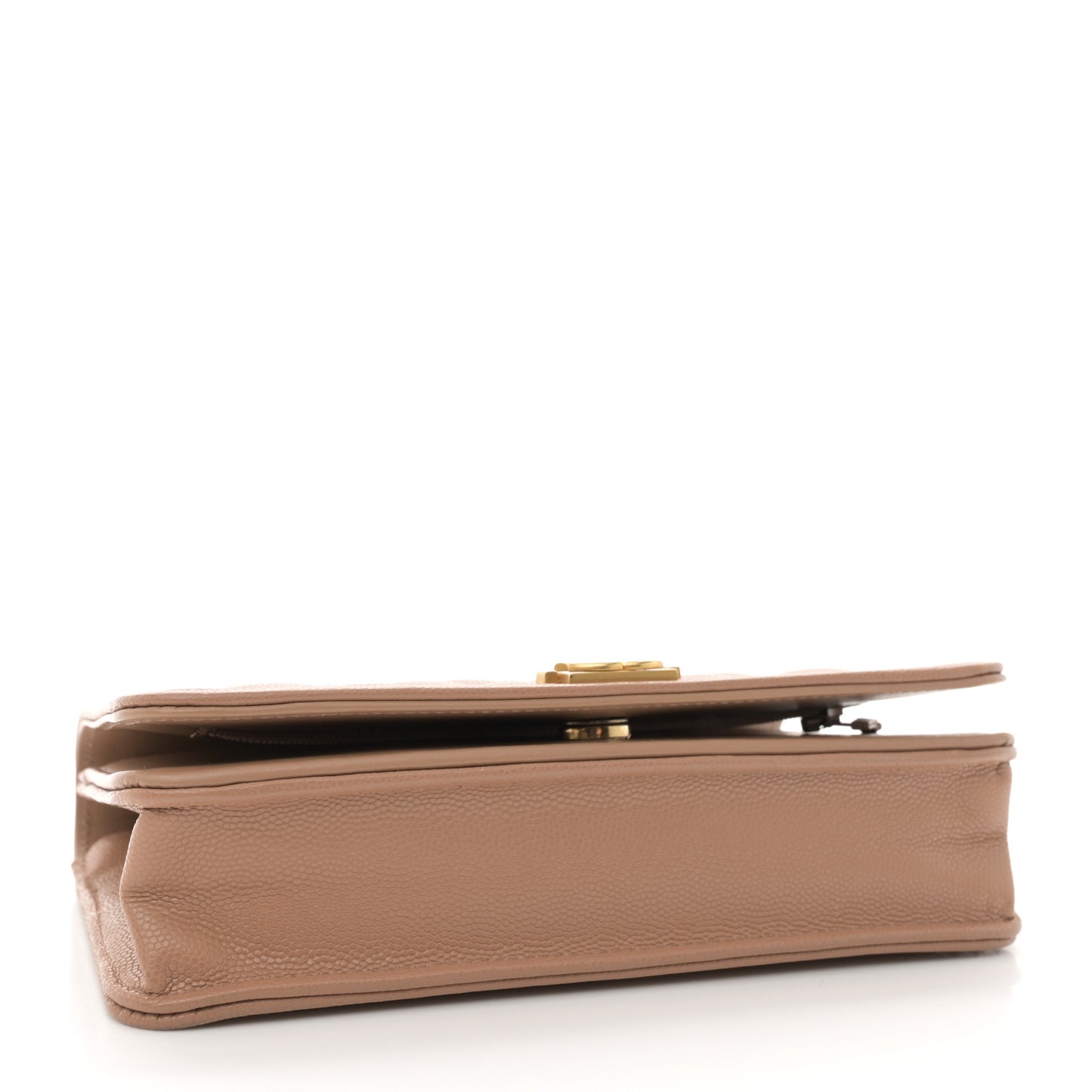 Caviar Quilted Boy Top Handle Wallet On Chain WOC Beige