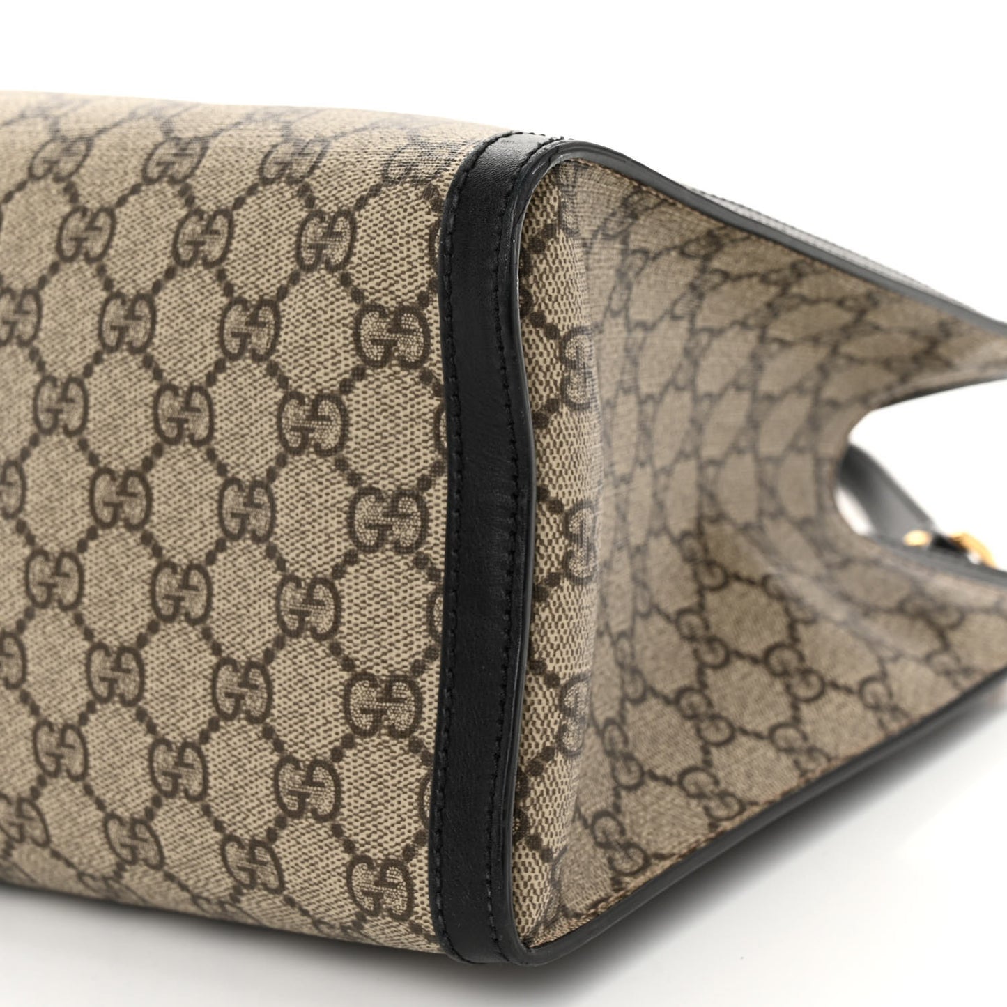 GG Supreme Monogram Medium Padlock Tote Black