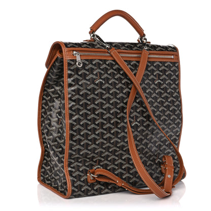 Goyard Goyardine Saint Leger Soft Briefcase Backpack Black Gold 2 of 10