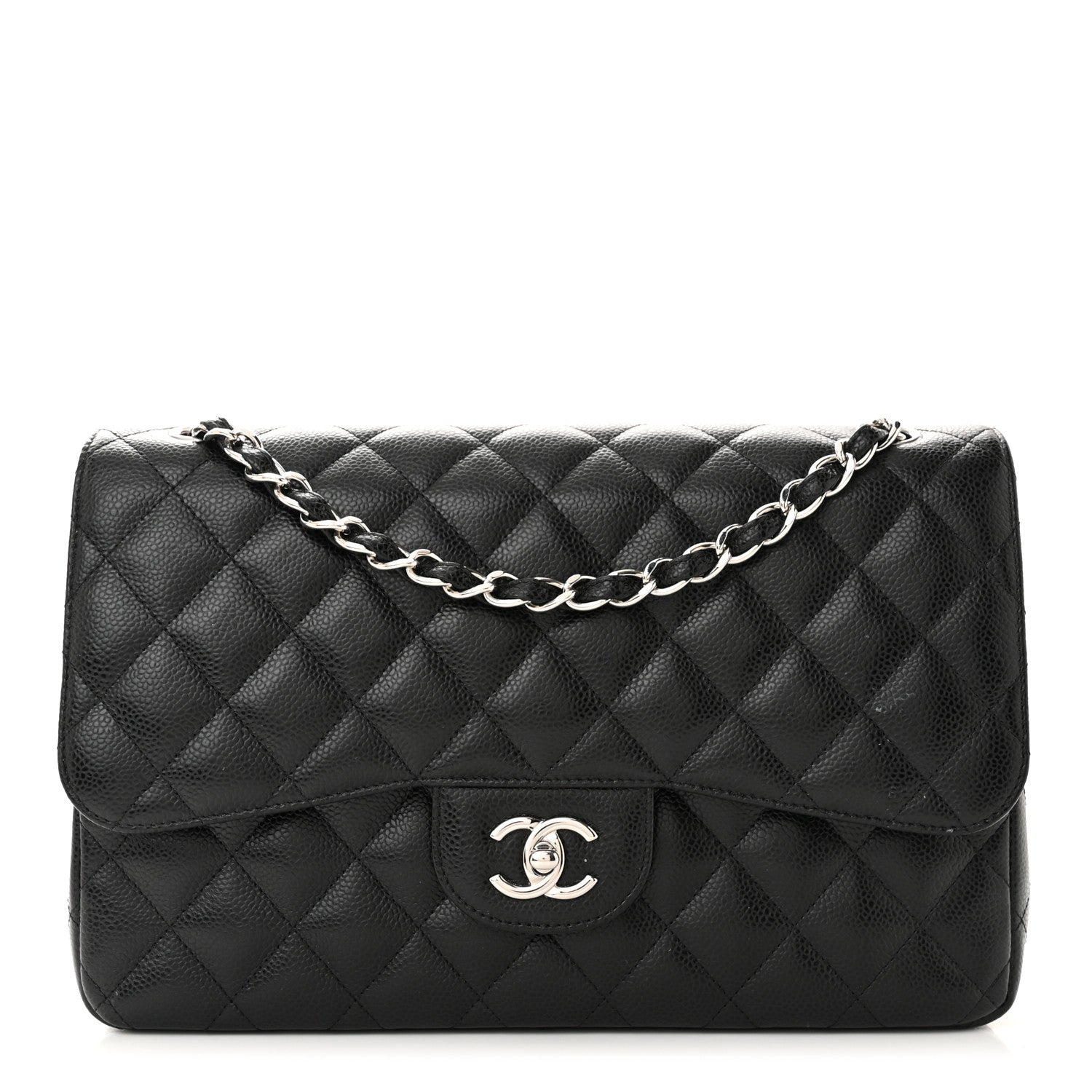 Chanel Caviar Quilted Jumbo Double Flap Black 1 of 12