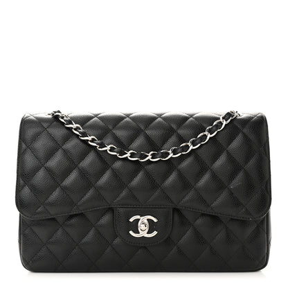 Chanel Caviar Quilted Jumbo Double Flap Black 1 of 12