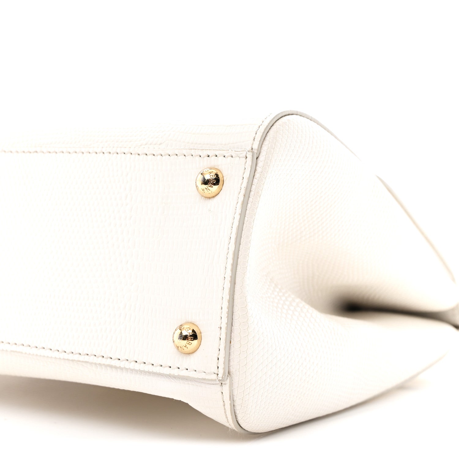 Dolce & Gabbana Iguana Calfskin Embossed Medium Miss Sicily Satchel White 9 of 12