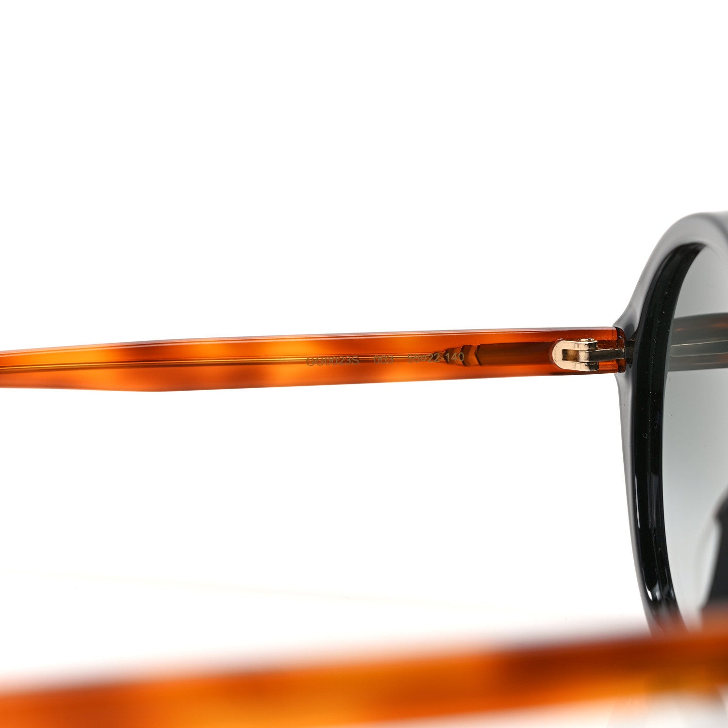 Gucci Acetate Round Sunglasses GG0023S Black Tortoise 7 of 8