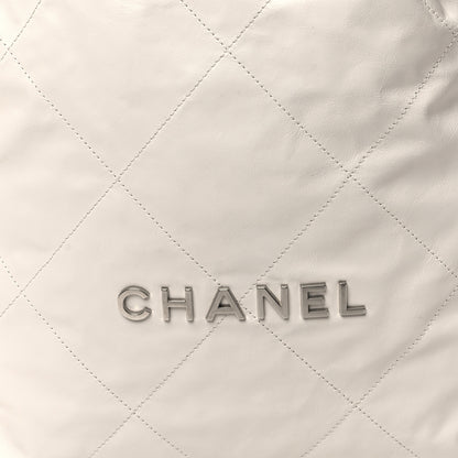 Chanel Shiny Calfskin Quilted Chanel 22 White 9 of 11