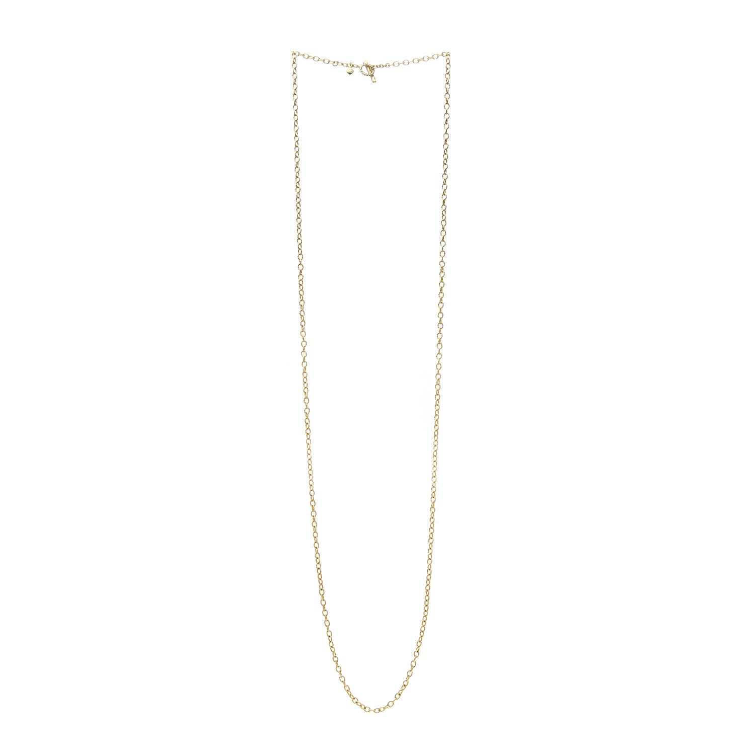 David Yurman 18K Yellow Gold 4mm Cable Rolo Chain Necklace 36" 3 of 4