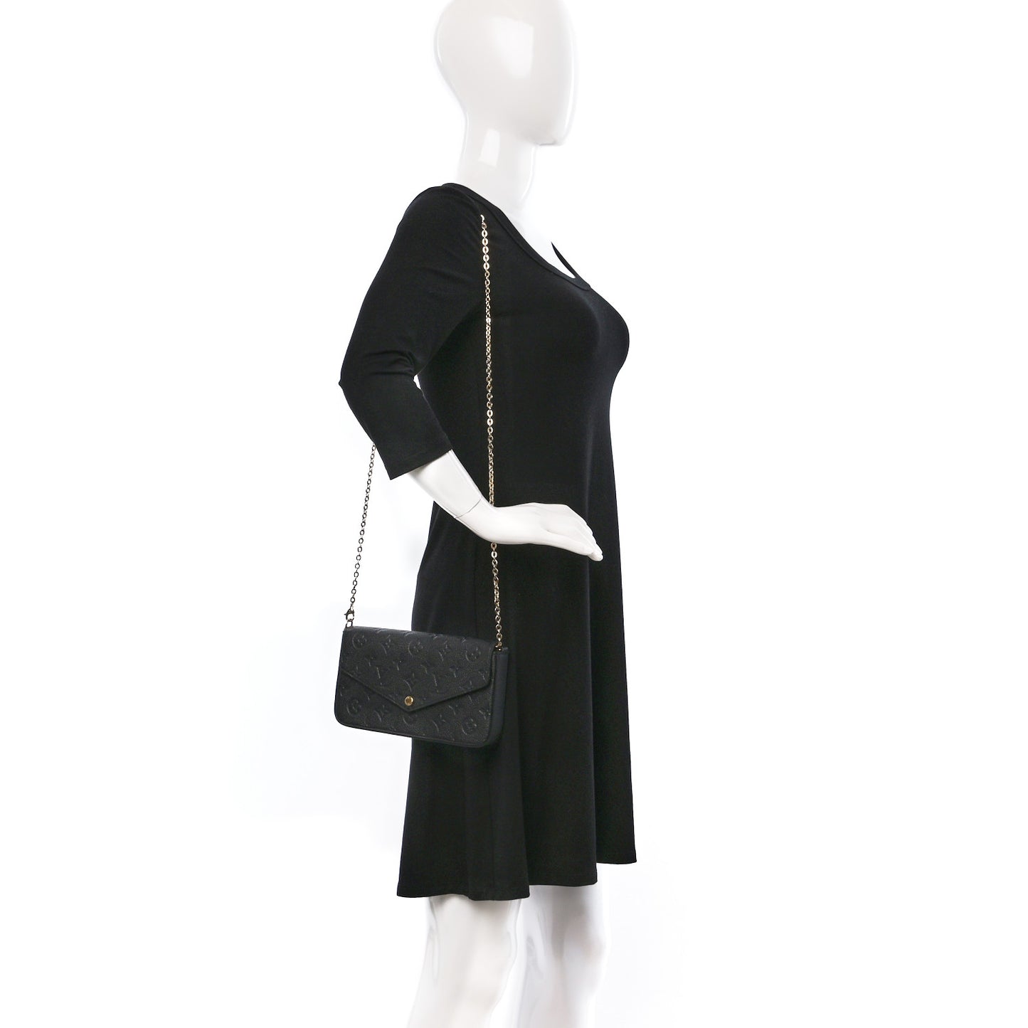 Empreinte Pochette Felicie Chain Wallet Black