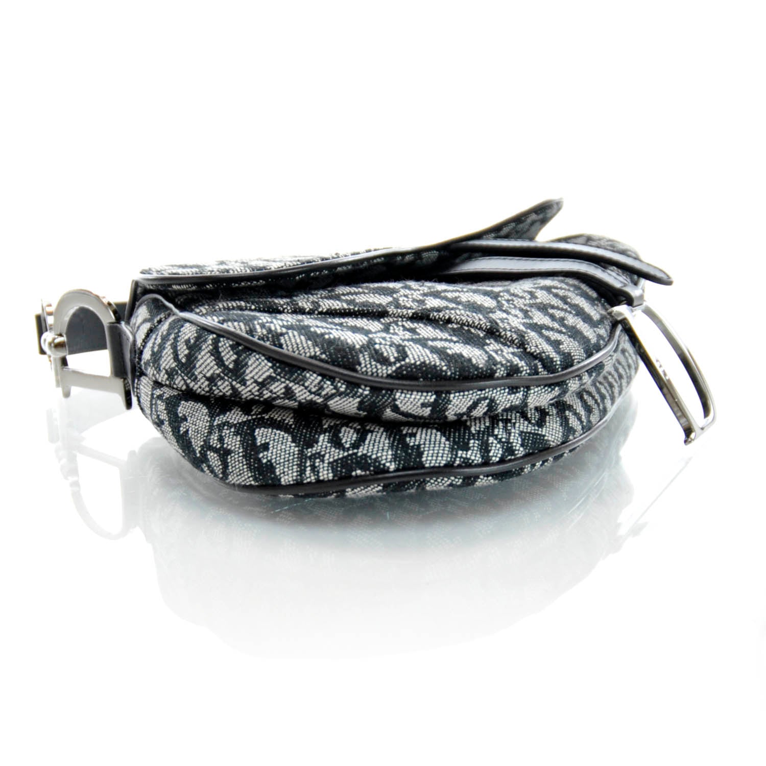 Christian Dior Monogram Saddle Bag Black 7 of 13