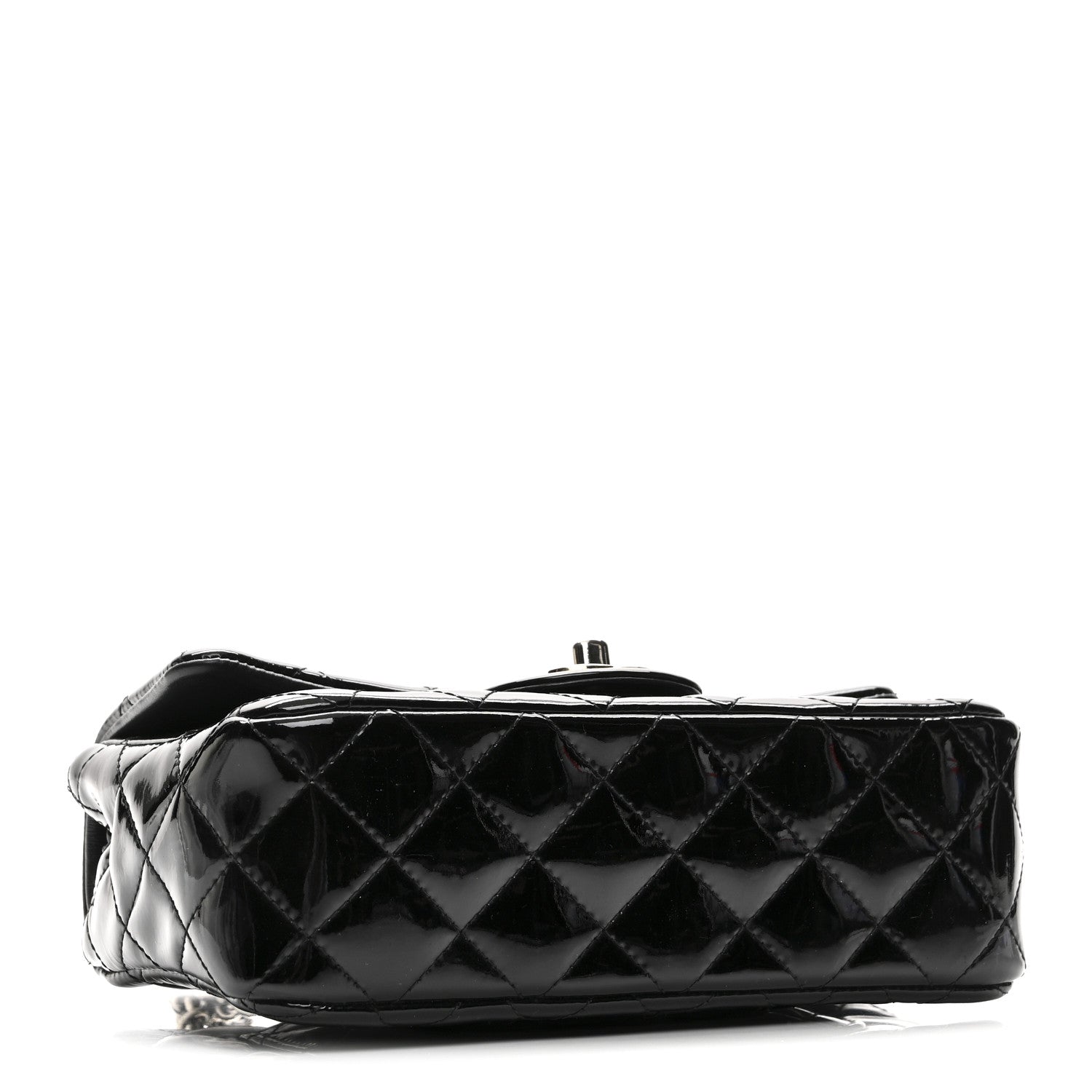 Chanel Patent Calfskin Quilted Mini Rectangular Flap Black 4 of 10