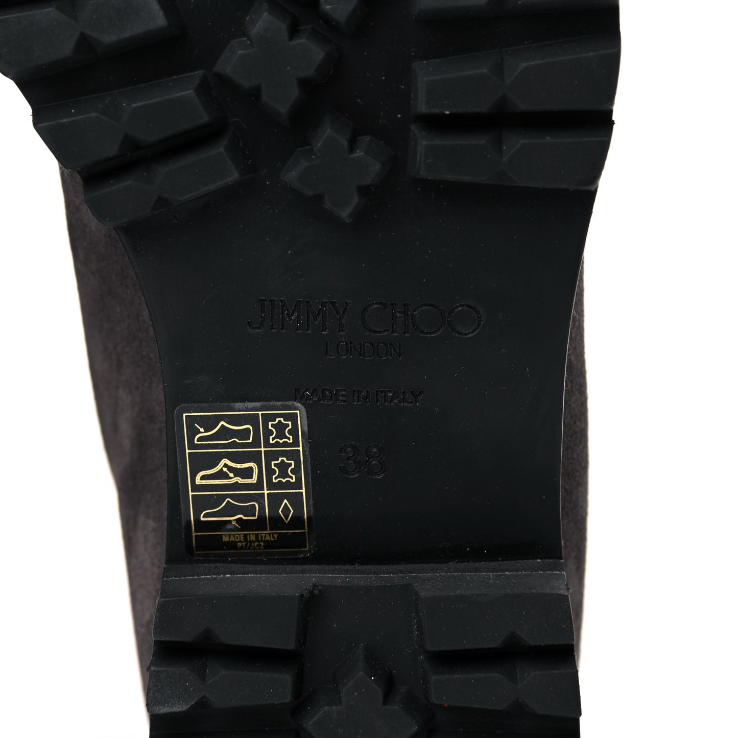 Suede Piper Combat Boots 38 Dark Grey