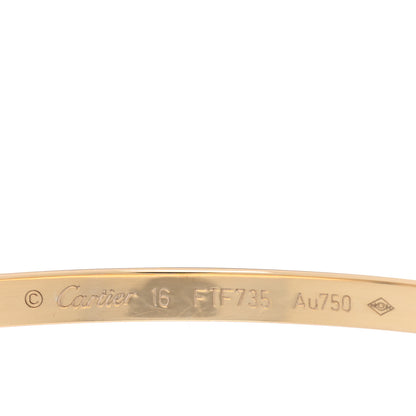 Cartier 18K Yellow Gold Small LOVE Bracelet 16 3 of 6
