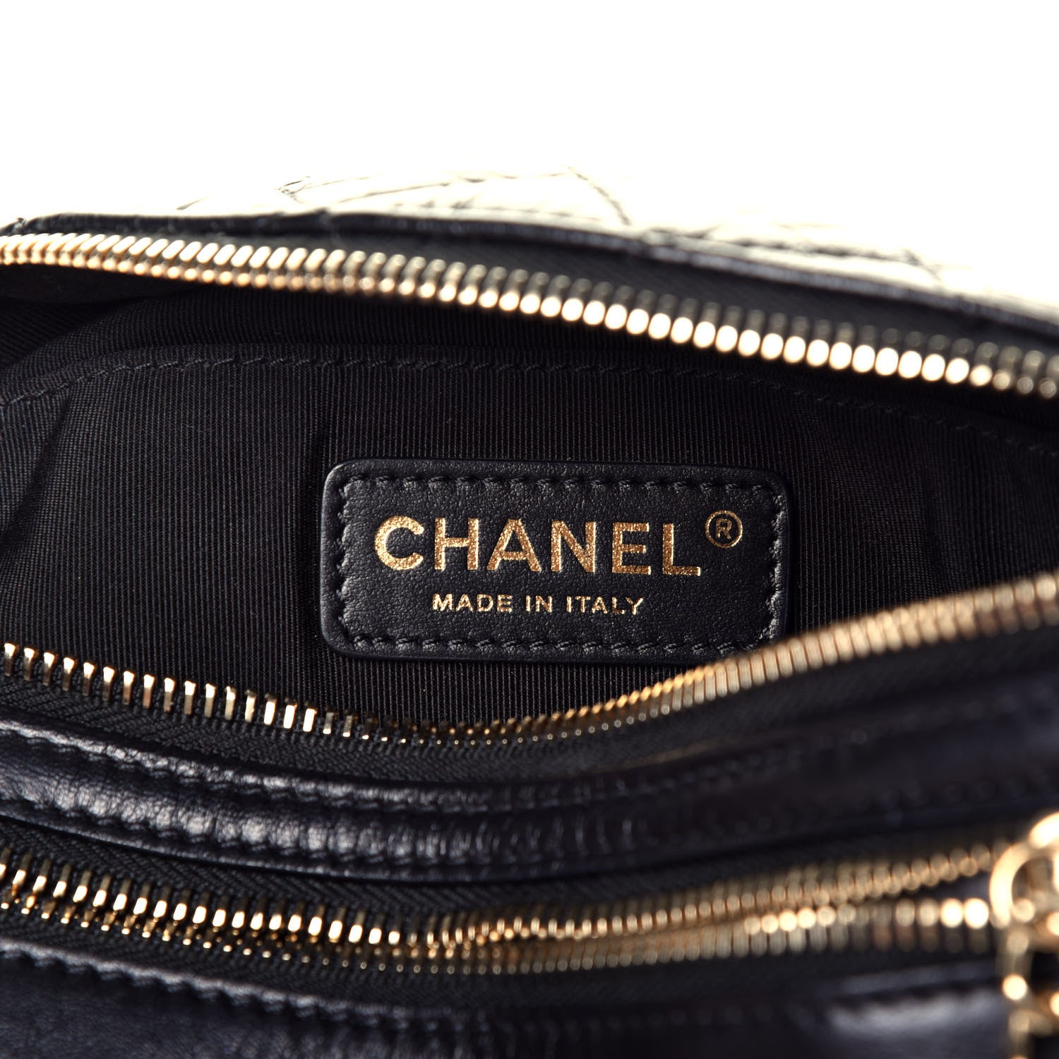 Chanel Aged Calfskin Quilted Waist Bag With Coin Purse Black 6 of 9