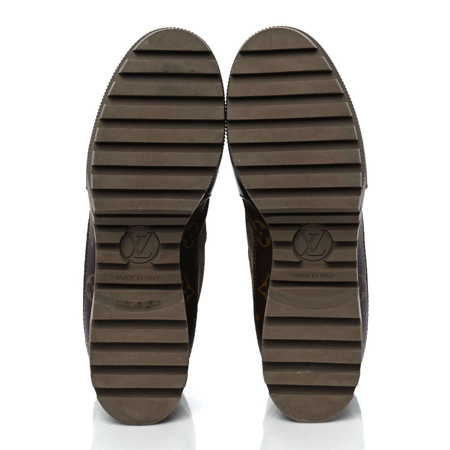 Suede Calfskin Monogram Laureate Platform Desert Boots 39 Taupe