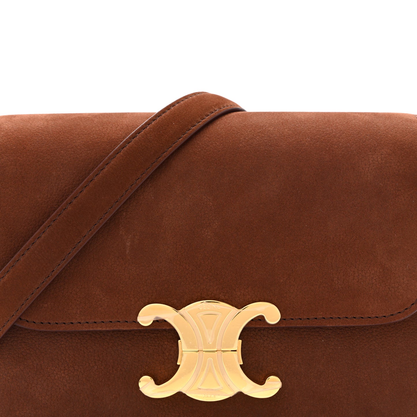 Nubuck Calfskin Teen Triomphe Chestnut