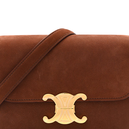Celine Nubuck Calfskin Teen Triomphe Chestnut 8 of 12