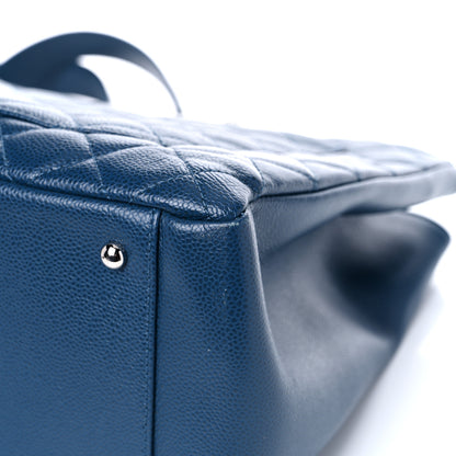 Chanel Caviar Quilted XL Grand Shopping Tote GST Navy Blue 11 of 15