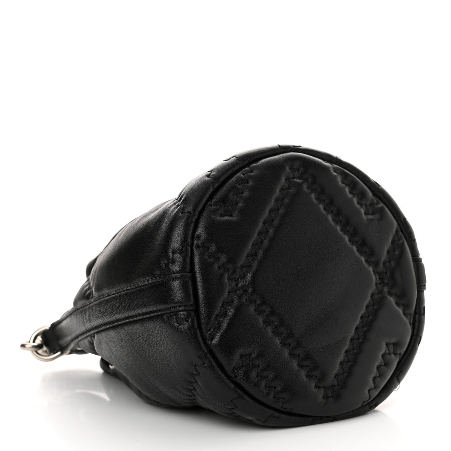 Calfskin Quilted The Bucket Bag Black