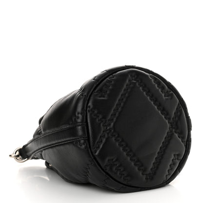 Marc Jacobs Calfskin Quilted The Bucket Bag Black 4 of 11